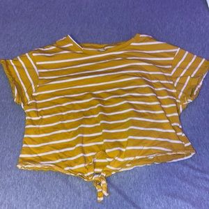 Yellows striped crop top